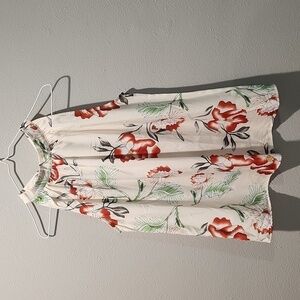 Womans Off White Floral Halter Top size Medium